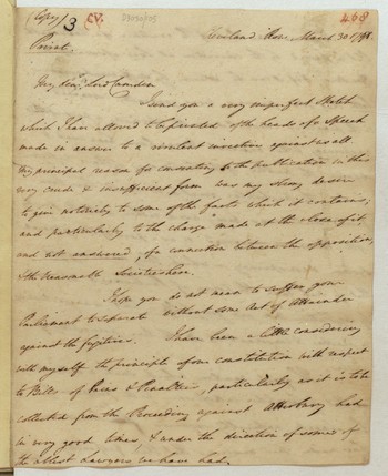 Copy letter from Lord Grenville to Lord
