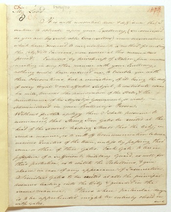 Plan for securing Dublin, by 'J.D. [Castlereagh