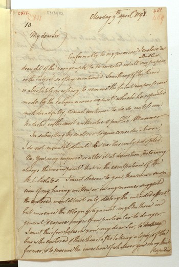 Letter from Dr Troy to Robert Marshall